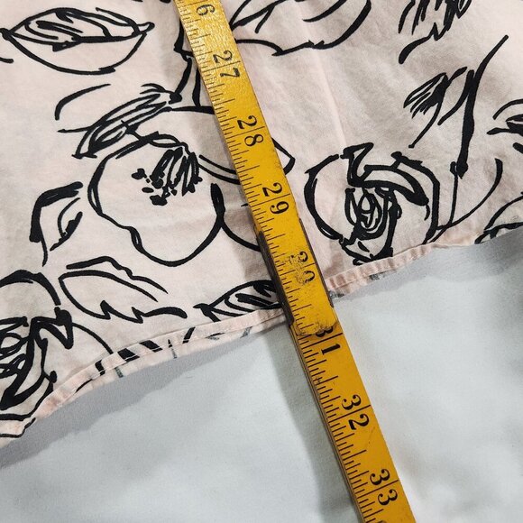 Emma James 12 Petite Skirt Pale Pink Black White Floral A-Line   Lot B - Picture 3 of 4